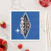 Bunco - Was passiert bei Bunco Funny Blue Serviette (Beispiel)