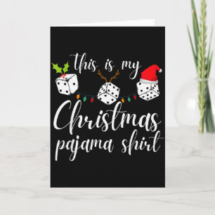 Bunco Weihnachts-Pyjama-Würfelspiel Nacht Karte