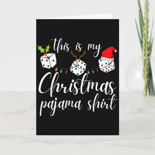 Bunco Weihnachts-Pyjama-Würfelspiel Nacht Karte (Vorderseite)