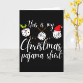 Bunco Weihnachts-Pyjama-Würfelspiel Nacht Karte (Gelbe Blume)