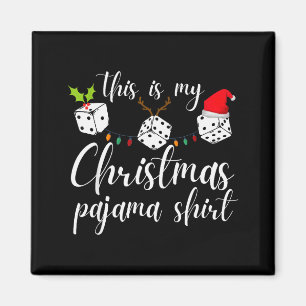 Bunco Weihnachts-Pyjama-Würfelspiel Nacht Magnet