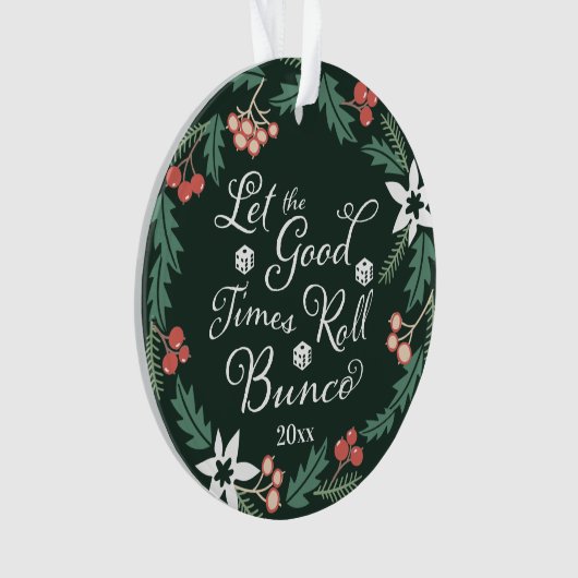 Bunco Weihnachtsfeiertag Ornament (Vorderseite)