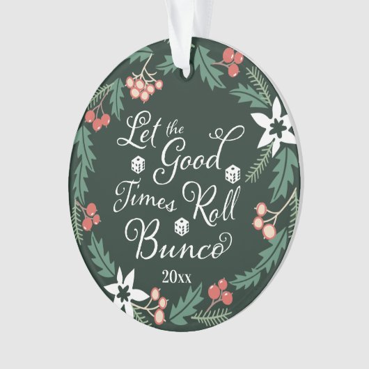 Bunco Weihnachtsfeiertag Ornament (Vorderseite)