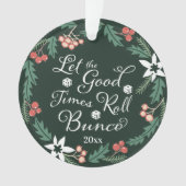 Bunco Weihnachtsfeiertag Ornament (Vorderseite)