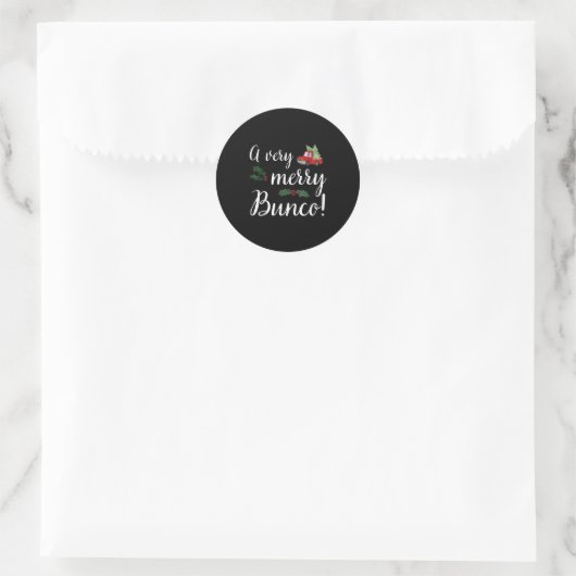 Bunco Weihnachtsgeschenk Sehr Merry Bunco Runder Aufkleber (Tasche)