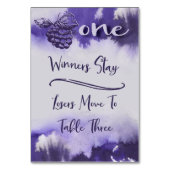 Bunco Weintrauben Hübsche Wasserfarbe Tabelle 1 Tischnummer (Rückseite)