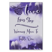 Bunco Weintrauben Hübsche Wasserfarbe Tabelle 2 Tischnummer (Vorderseite)