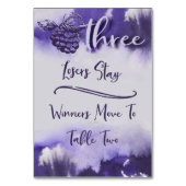 Bunco Weintrauben Hübsche Wasserfarbe Tabelle 3 Tischnummer (Vorderseite)