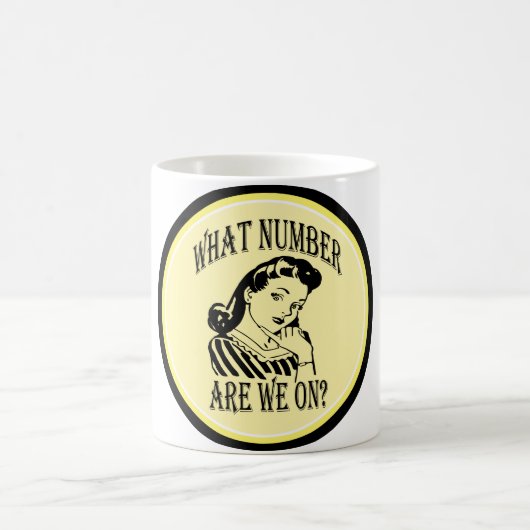 Bunco, welche Zahl wir auf #2 sind Kaffeetasse (Mittel)