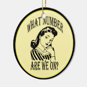 Bunco, welche Zahl wir auf #2 sind Keramik Ornament (Links)