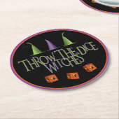 Bunco wirf den Würfel Runder Pappuntersetzer (Angewinkelt)