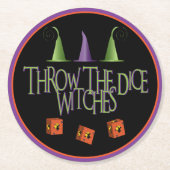 Bunco wirf den Würfel Runder Pappuntersetzer (Vorderseite)