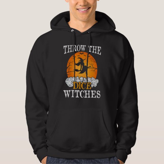 Bunco wirft die Würfel Bunco Spiel Halloween Hoodie (Vorderseite)