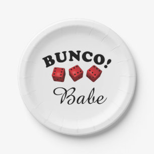 Bunco Würfel und Baby Pappteller