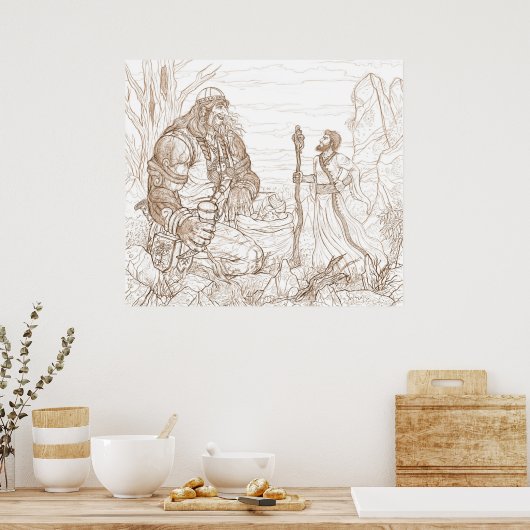 Bund und Schaumstoff (anpassbare Größe) Poster (Küche)