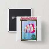 Bundaberg Australien Reiseplakat Button (Vorne & Hinten)