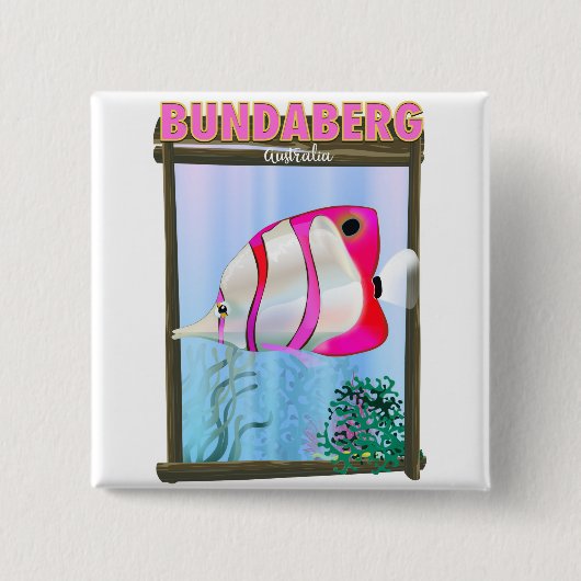 Bundaberg Australien Reiseplakat Button (Vorderseite)
