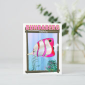 Bundaberg Australien Reiseplakat Postkarte (Stehend Vorderseite)