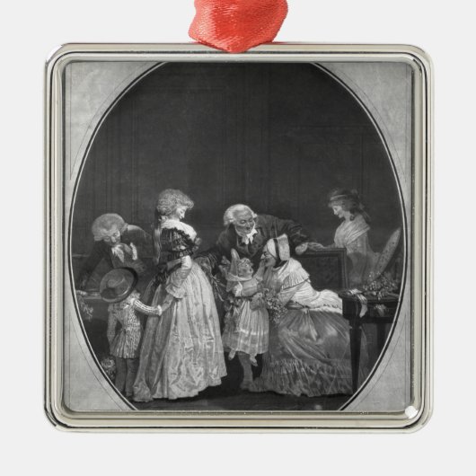 Bündel der Blumen oder der feiern Großmutter Silbernes Ornament (Vorne)