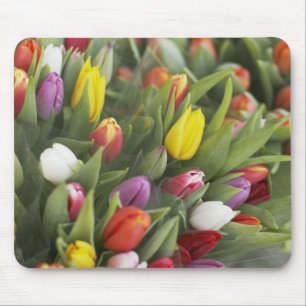 Bündel der bunten Tulpen Mousepad