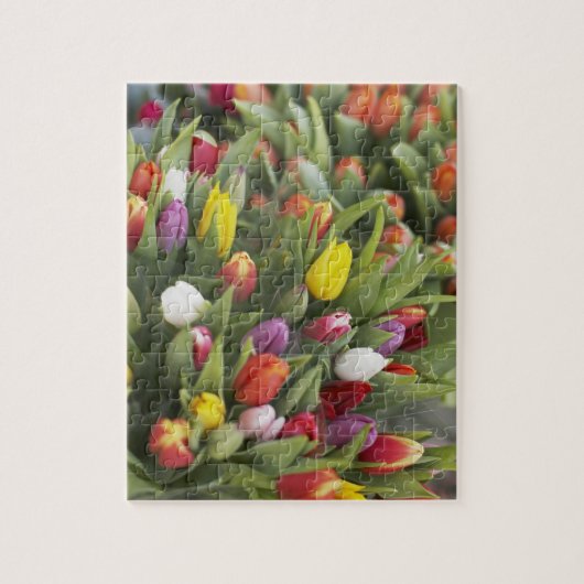 Bündel der bunten Tulpen Puzzle (Vertikal)