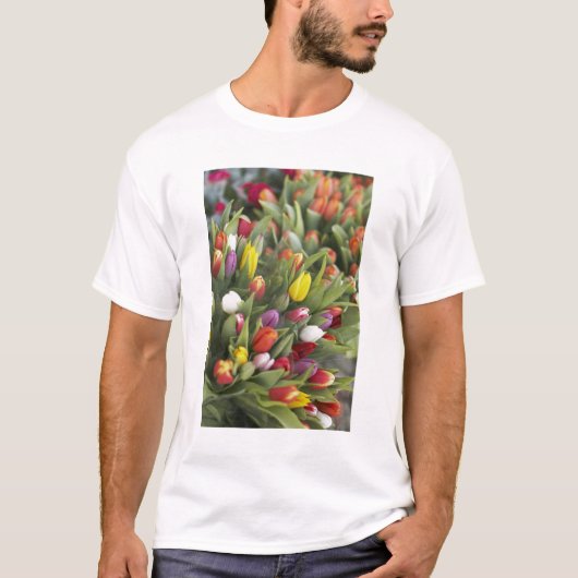 Bündel der bunten Tulpen T-Shirt (Vorderseite)