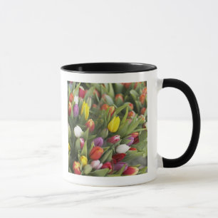 Bündel der bunten Tulpen Tasse