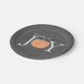 Bündel der Freude-Tafel-Kürbis-Fall-Babyparty Pappteller (Schrägansicht)