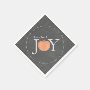 Bündel der Freude-Tafel-Kürbis-Fall-Babyparty Serviette