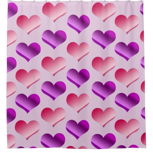Bündel Herzen Duschvorhang (Vorderseite)