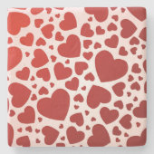 Bündel Herzen Steinuntersetzer (Vorderseite)