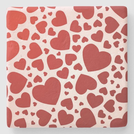 Bündel Herzen Steinuntersetzer (Vorderseite)