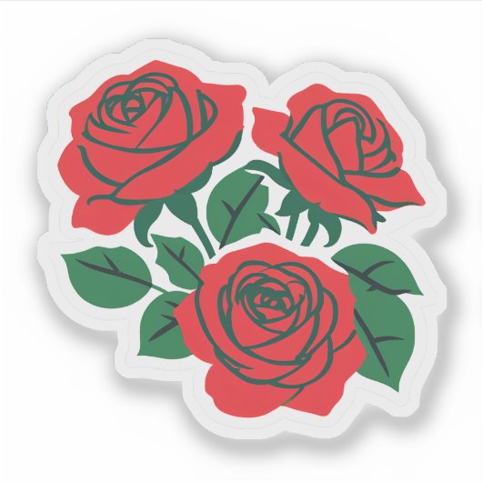 Bündel Rose Aufkleber (Vorderseite)