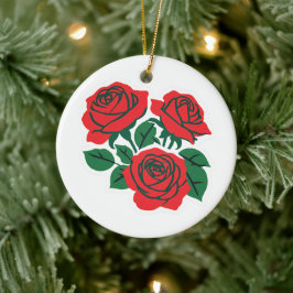 Bündel Rose Keramik Ornament