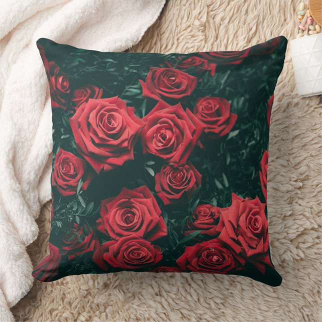Bündel rote Rosen Kissen (Decke)