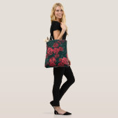 Bündel rote Rosen Tasche (Am Model)