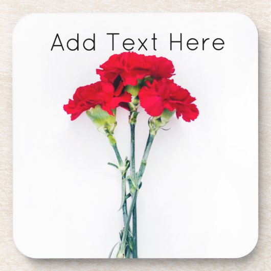Bündel roter Nelken Getränkeuntersetzer (Vorderseite)