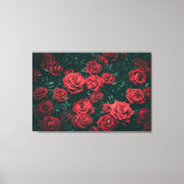 Bündel roter Rosen Leinwanddruck (Vorderseite)