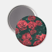 Bündel roter Rosen Magnet (Vorderseite/Rückseite)