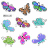 Bündel Schmetterlinge Whimsikalisch und Niedlich Aufkleber (Vorderseite)