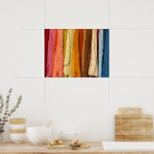 Bündel von gefärbten Garnen Poster (Küche)