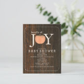 Bündel von Joy Wood Inspiriert Pumpkin Fall Baby Einladung (Stehend Vorderseite)
