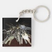 Bündel von Tasten fotografisch Schlüsselanhänger (Rückseite)