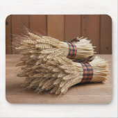 Bündel von Weizen auf Holz Mousepad (Vorne)