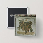 Bündel weiße Trauben, römisches Mosaik Button (Vorne & Hinten)