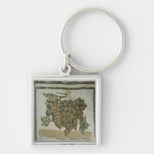 Bündel weiße Trauben, römisches Mosaik Schlüsselanhänger