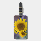 Bündelte Sonnenblumen Nah-Up-Foto nach Maß Gepäckanhänger (Vorderseite vertikal)