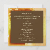 Bündeltrauben-Weinglas-Herbstfarben Einladung (Rückseite)
