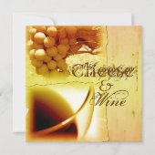 Bündeltrauben-Weinglas-Herbstfarben Einladung (Vorderseite)