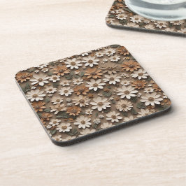 Bündelung von 3D-Blume im minimalistischen Stil Getränkeuntersetzer